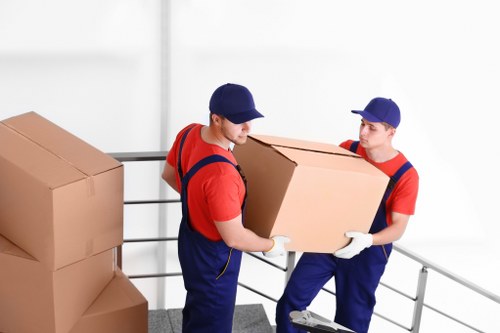 Local removals team handling a Knightsbridge apartment move with careful packing and loading