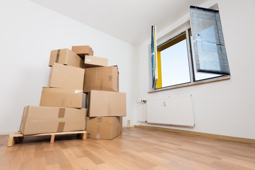 A careful van loading scene for a Knightsbridge relocation job