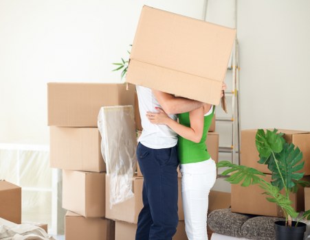 Packing and labelling office furniture and files for a Knightsbridge business move