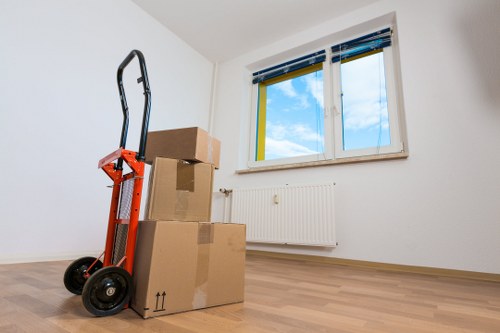 Preparation checklist scene for office removals in Knightsbridge