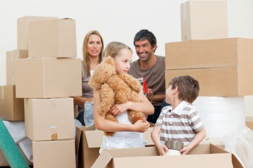 Packing and loading boxes for a student move in Knightsbridge